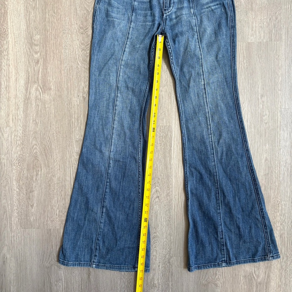 Anthropologie Pilcro Mid-Blue Flared Wide-Leg Jeans - Picture 14 of 16